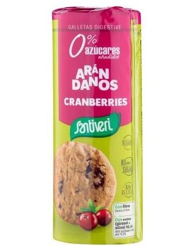 Galletas Digestive Arandanos 0% Azucares 190 Gramos Santiveri