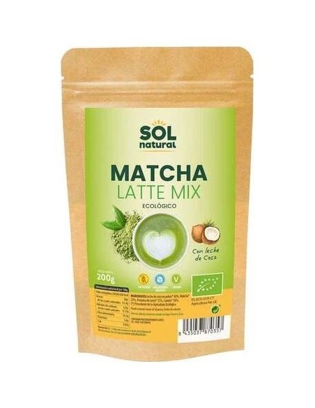 Matcha Latte Mix Bio 200 Gramos  Sol Natural
