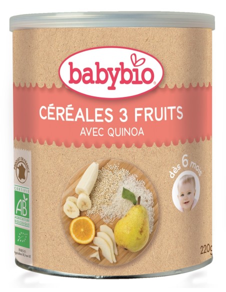 Babybio Cereales 3 Frutas 220 Gr de Babybio